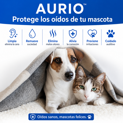 Aurio™ — Limpiador de Oídos para Perros y Gatos | Sin Ardor
